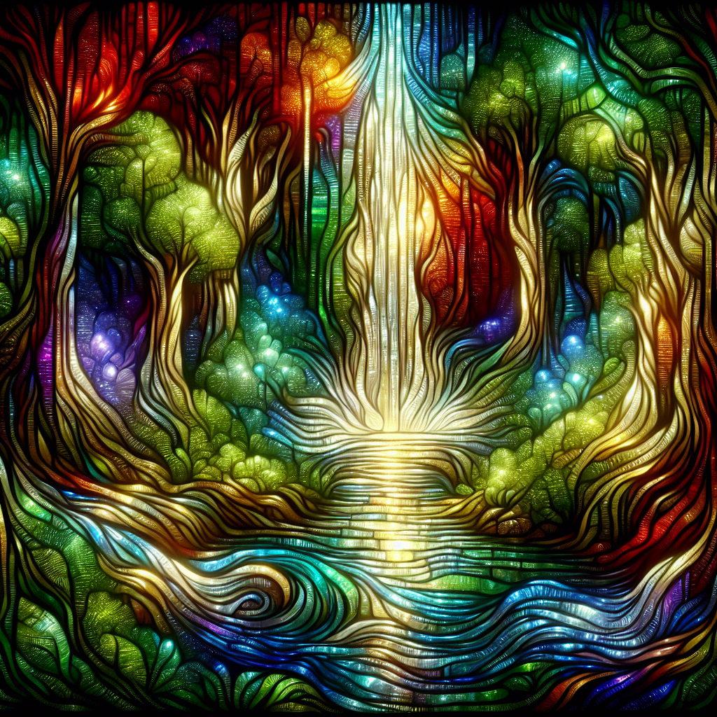 Mystical Waterfall of Whispering Pines