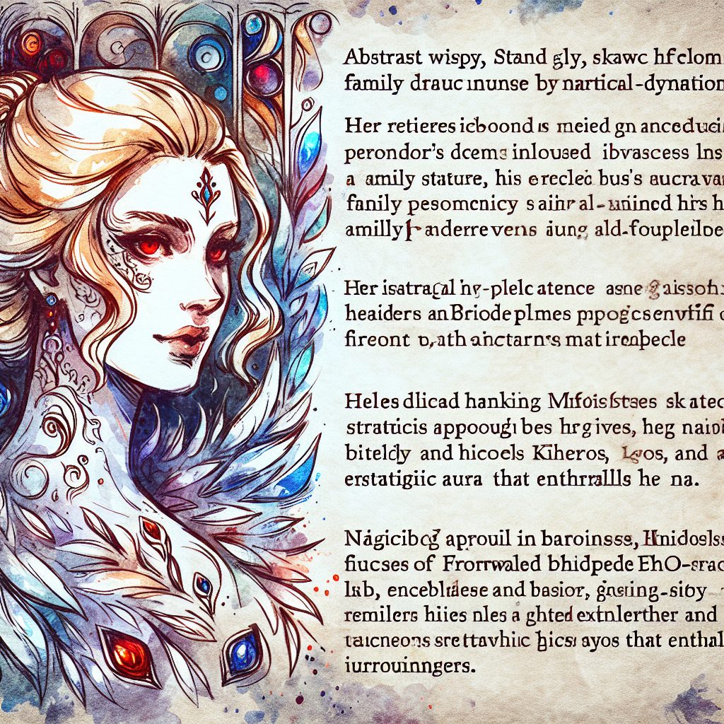 The Enigmatic Baroness Meryl Hyacin of Bhidwealde