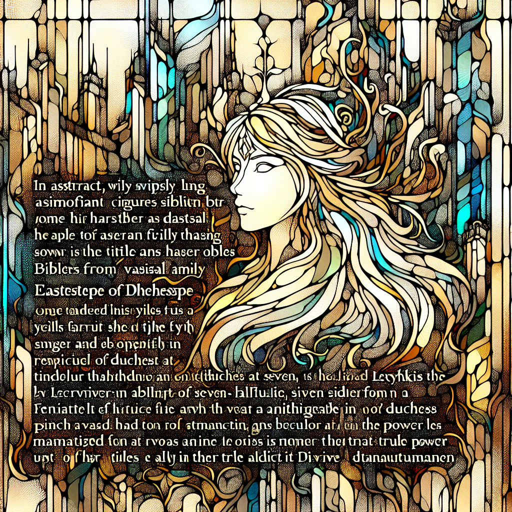 Lecyhk Dhaireswin: The Hidden Dutchess of Eaststeppe