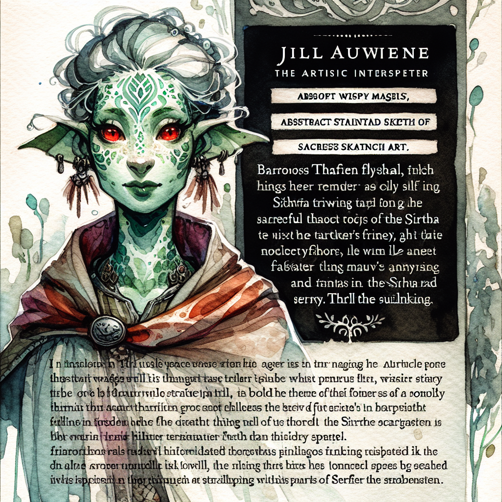 The Enigmatic Baroness: Thafien Flyeshal