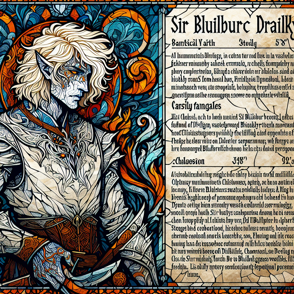 The Enigmatic Sir Bluilburc: A Portrait of a Chaotic Soul