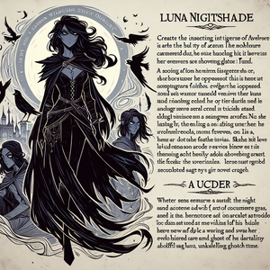 The Mysterious Wanderer: Luna Nightshade