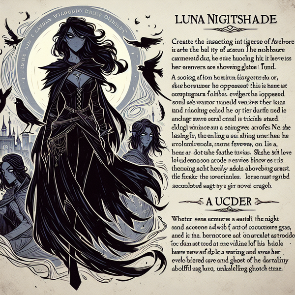 The Mysterious Wanderer: Luna Nightshade
