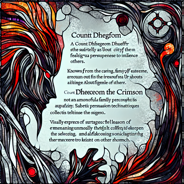 Count Dheeceom Dhuegfyr: The Oldest Sibling of Nobility