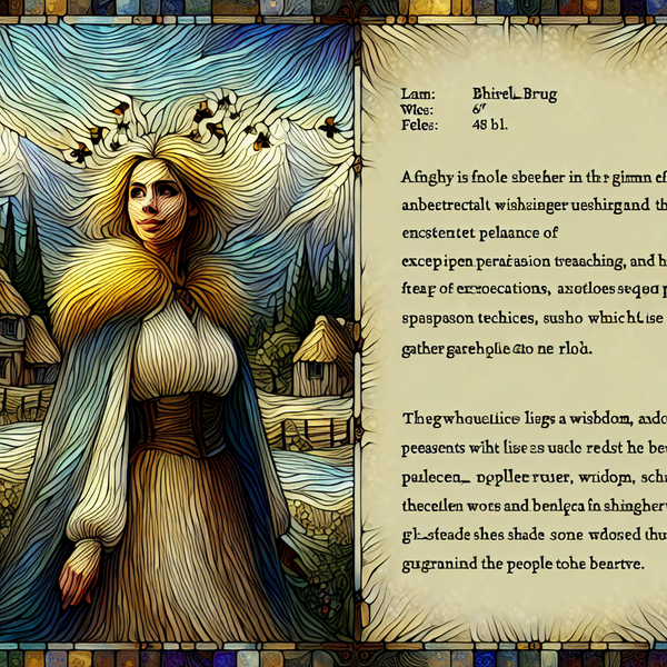 The Tale of Lady Bhirteld Brugsirg: A Peasant with Noble Heart